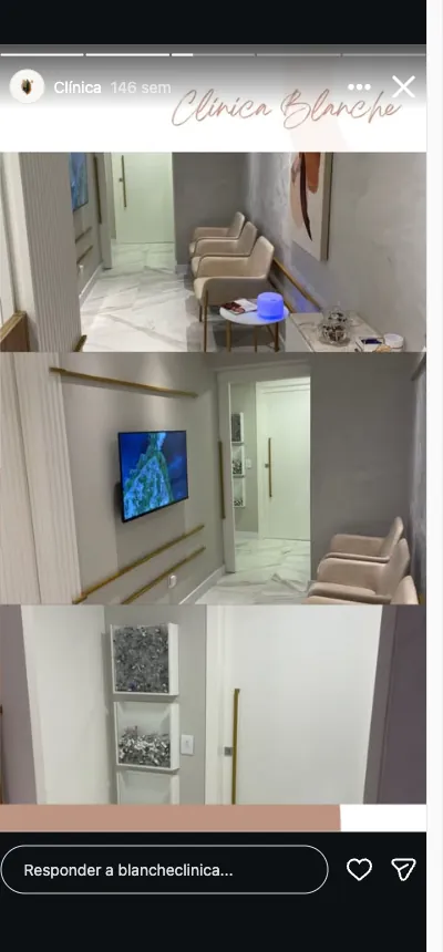 Sala de espera da Clínica Blanche